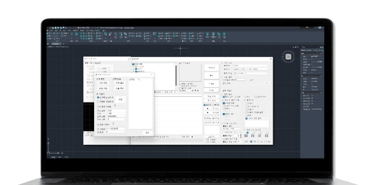 ZYXCAD AX WORKS 설계 자동화 도구 실행 화면
